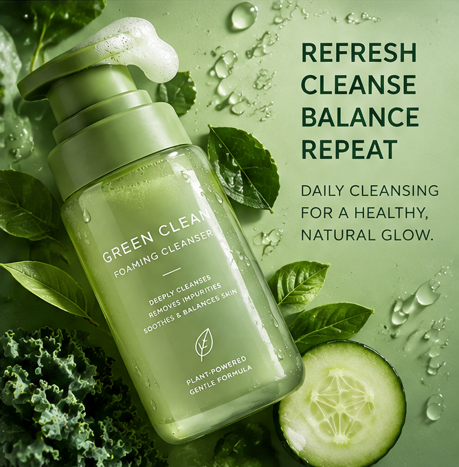 🍃AURAPECO® Green Clean Plant-Powered Foaming Cleanser