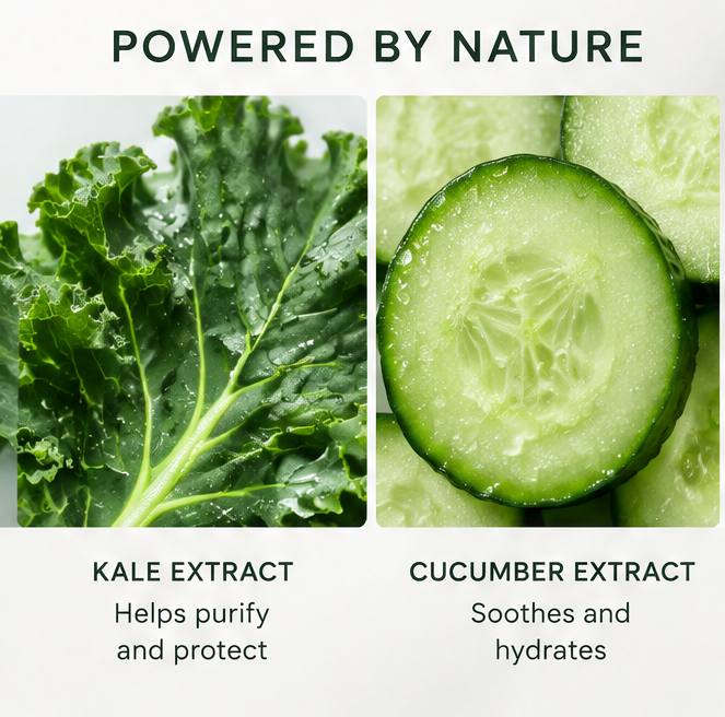 🥒 AURAPECO® Kale & Cucumber Purifying Facial Cleanser