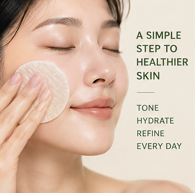 🌿 AURAPECO® Natural Licorice pH Balancing Toner Pads for Sensitive Skin