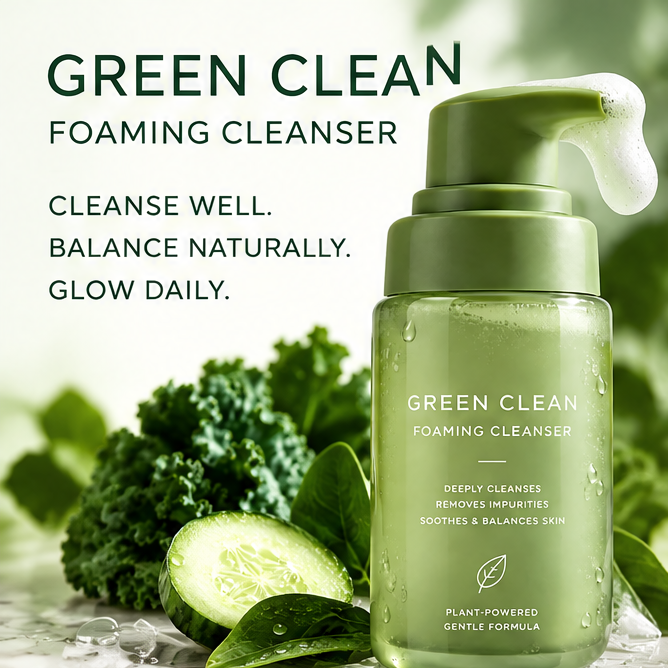 🍃AURAPECO® Green Clean Plant-Powered Foaming Cleanser
