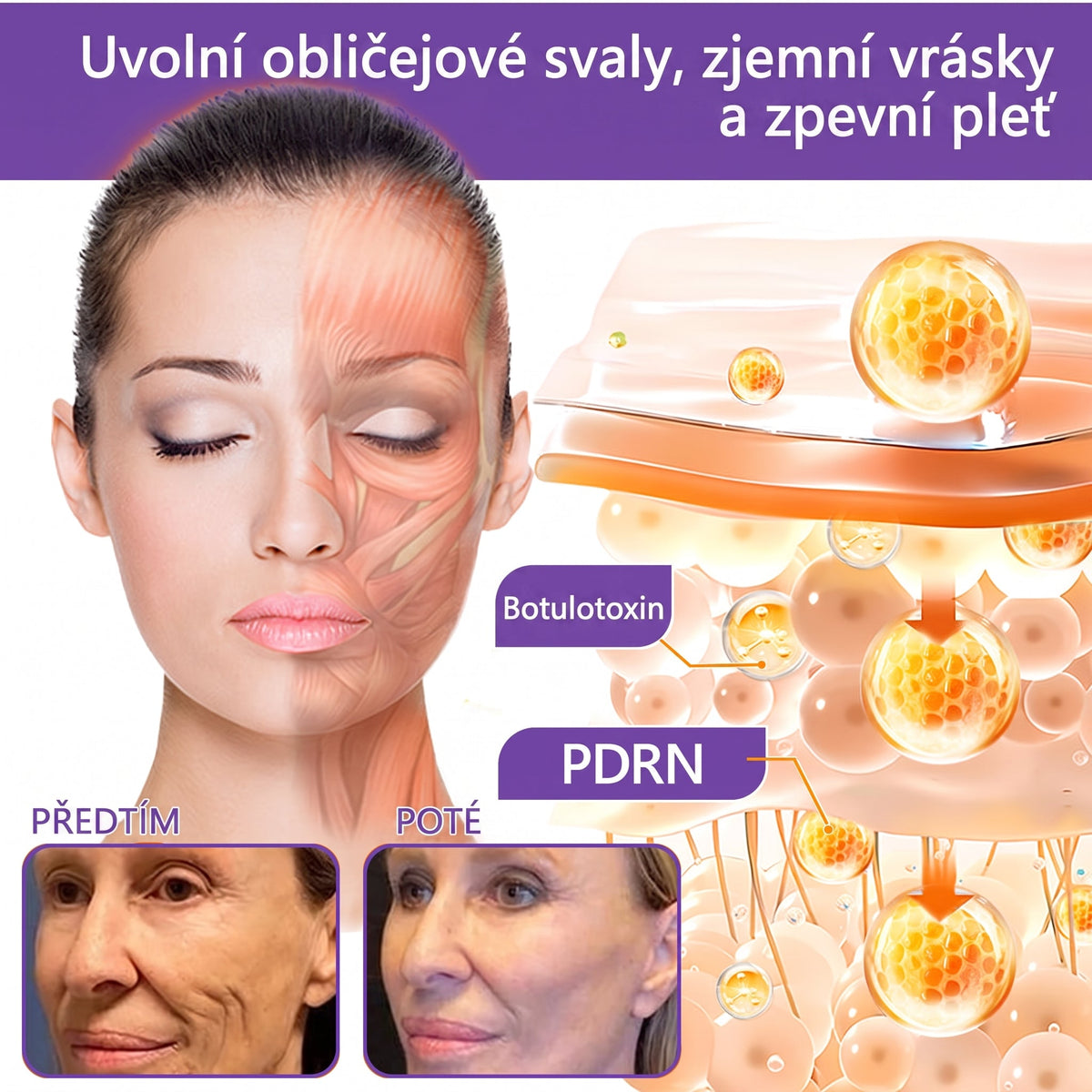 Vitalisys®🔥PDRN Multi-Peptide Masážní tělový krém s válečkem — proti stárnutí, hydratuje, zpevňuje a liftinguje pokožku, podporuje regeneraci, sjednocuje tón pleti a pečuje o nedokonalosti a tmavé skvrny.