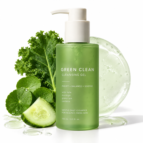 🥒 AURAPECO® Kale & Cucumber Purifying Facial Cleanser