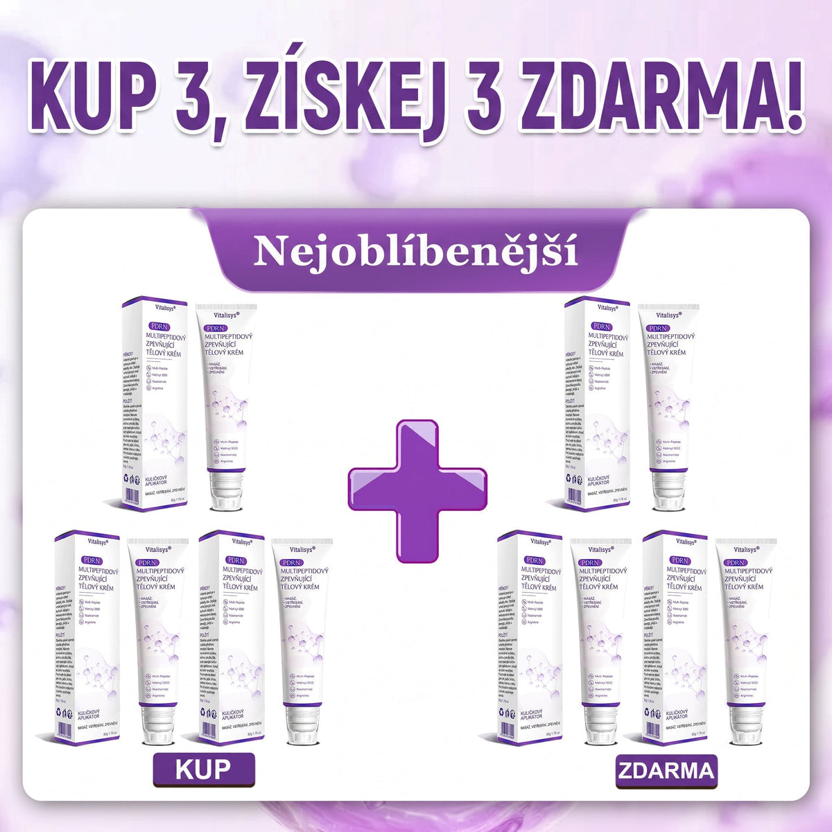 Vitalisys®🔥PDRN Multi-Peptide Masážní tělový krém s válečkem — proti stárnutí, hydratuje, zpevňuje a liftinguje pokožku, podporuje regeneraci, sjednocuje tón pleti a pečuje o nedokonalosti a tmavé skvrny.