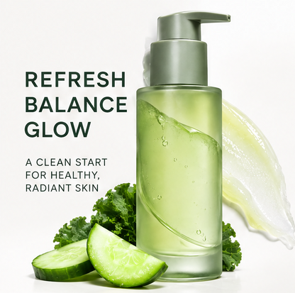 🥒 AURAPECO® Kale & Cucumber Purifying Facial Cleanser