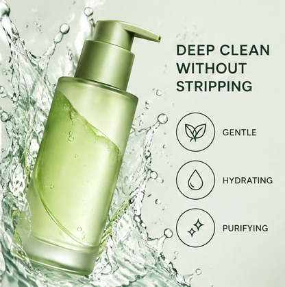 🥒 AURAPECO® Kale & Cucumber Purifying Facial Cleanser