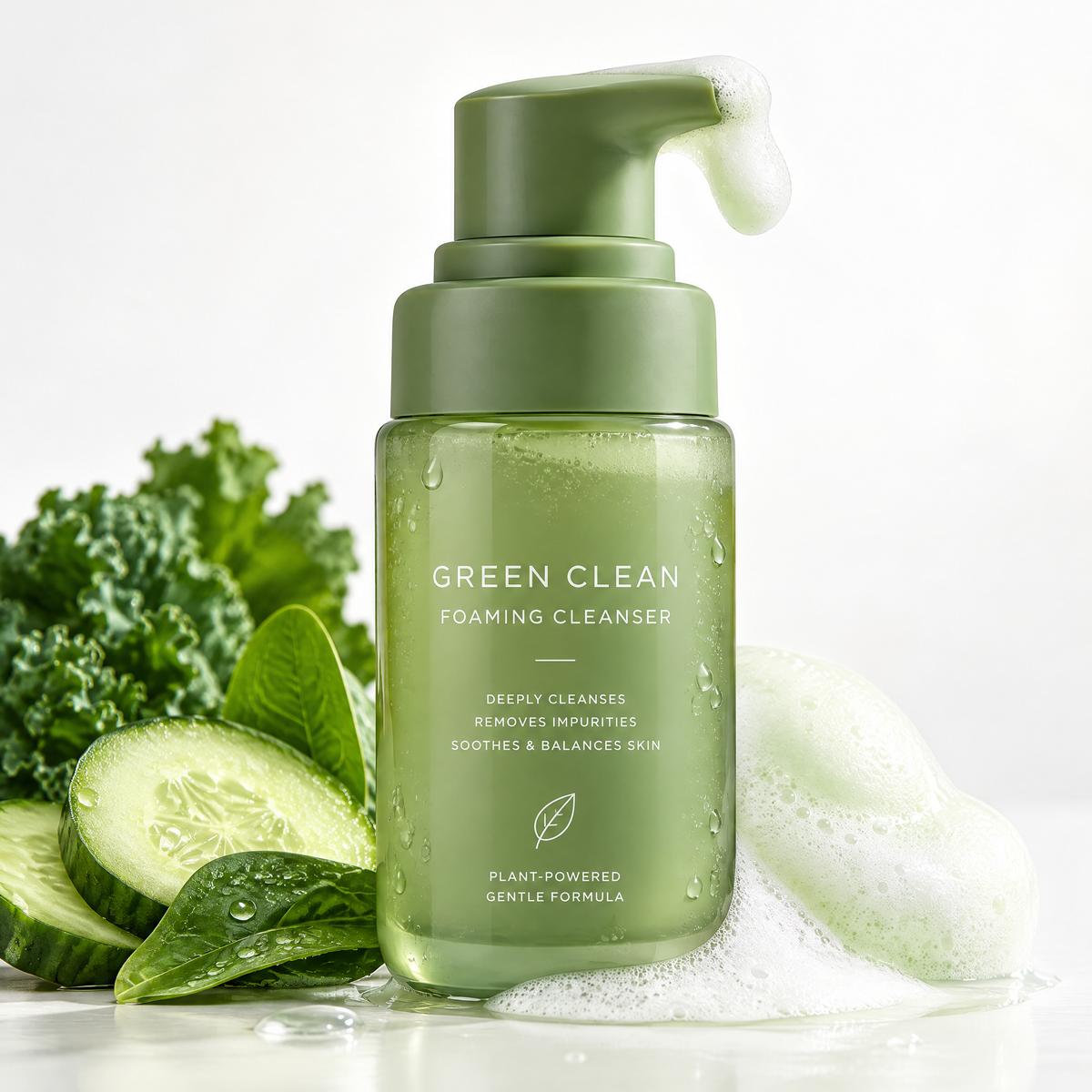 🍃AURAPECO® Green Clean Plant-Powered Foaming Cleanser