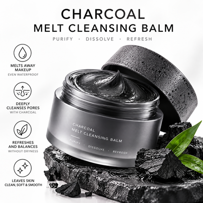 🖤 AURAPECO® Charcoal Melt Cleansing Balm – Purify, Dissolve & Refresh